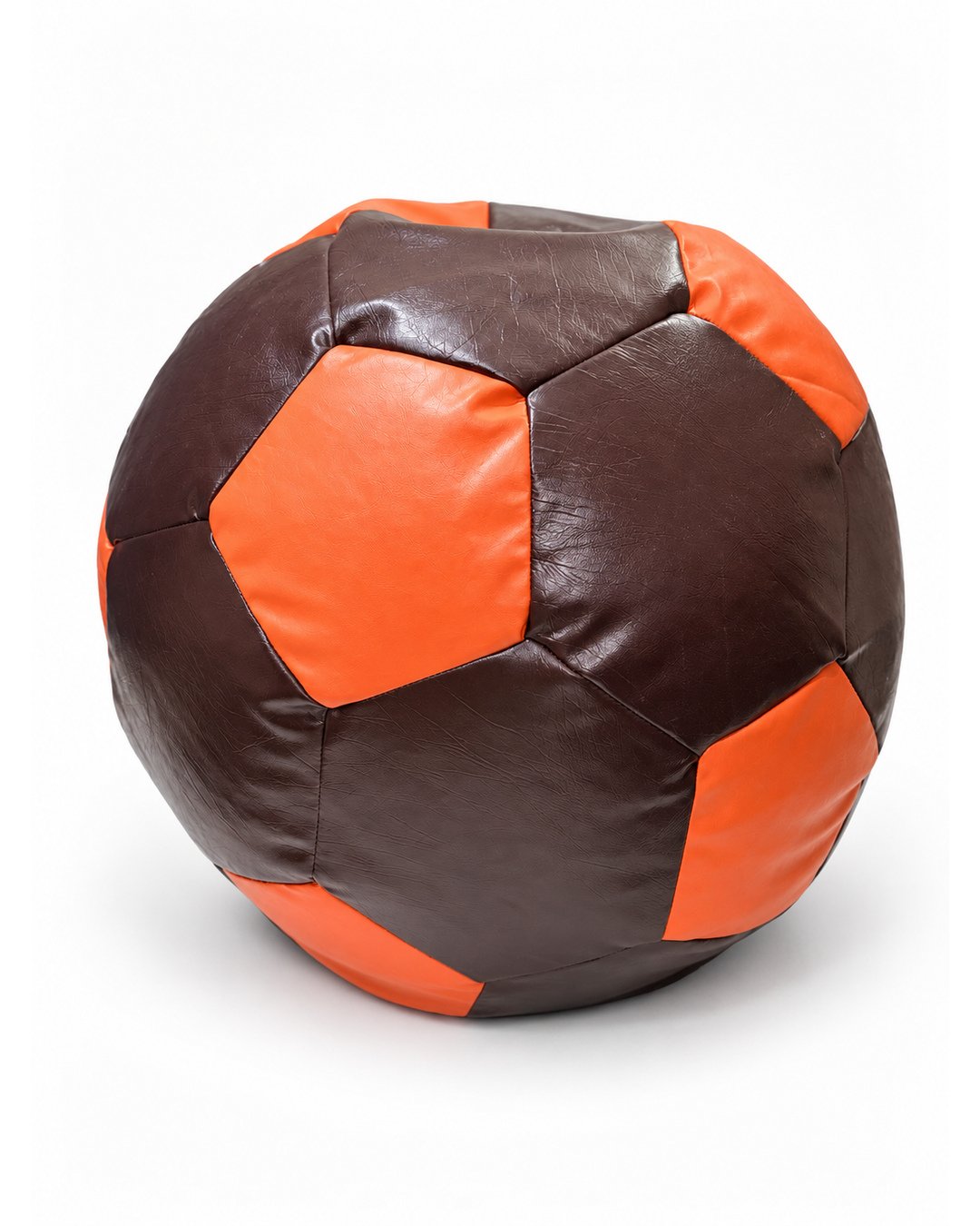 The Football Bean Bag — Brown Orange