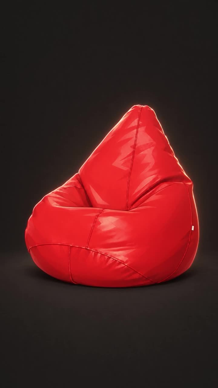 Red bean bag with extended back support